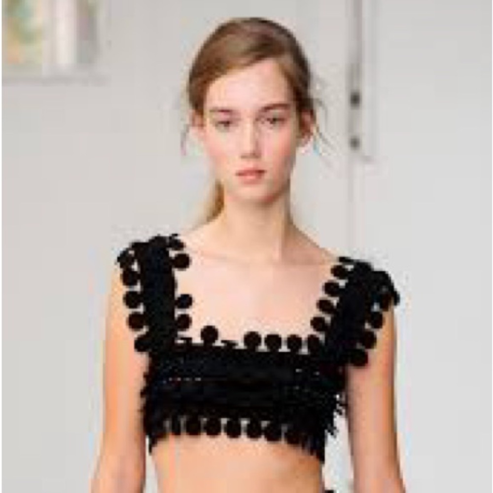 Paskal / Black Circle Design Crop Tank Top